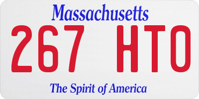 MA license plate 267HT0