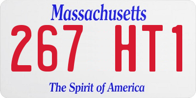 MA license plate 267HT1