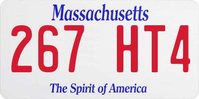 MA license plate 267HT4