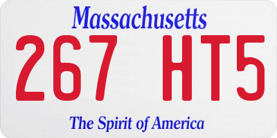 MA license plate 267HT5