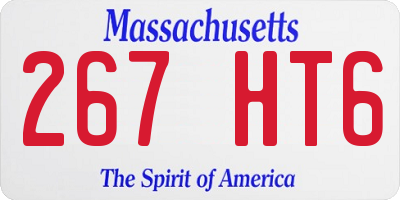 MA license plate 267HT6