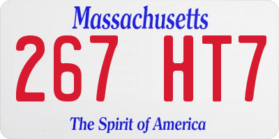MA license plate 267HT7