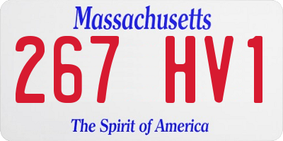 MA license plate 267HV1