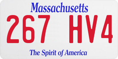 MA license plate 267HV4