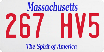 MA license plate 267HV5