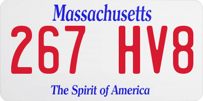 MA license plate 267HV8