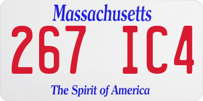 MA license plate 267IC4