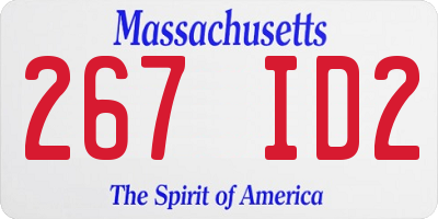 MA license plate 267ID2