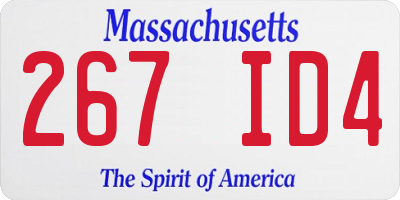 MA license plate 267ID4