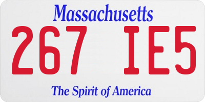 MA license plate 267IE5