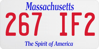 MA license plate 267IF2