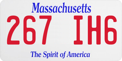 MA license plate 267IH6