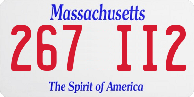 MA license plate 267II2