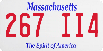 MA license plate 267II4
