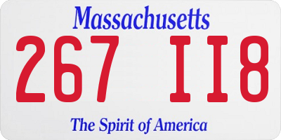 MA license plate 267II8