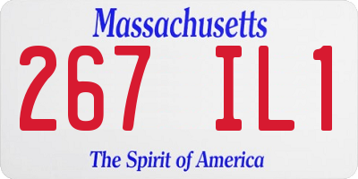 MA license plate 267IL1