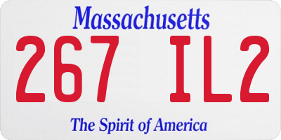 MA license plate 267IL2