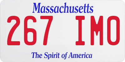 MA license plate 267IM0