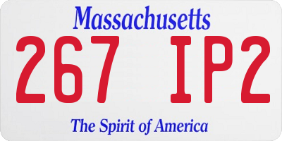 MA license plate 267IP2