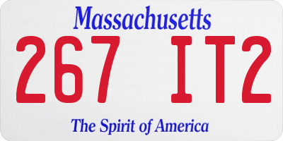 MA license plate 267IT2