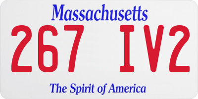 MA license plate 267IV2
