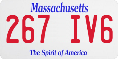 MA license plate 267IV6