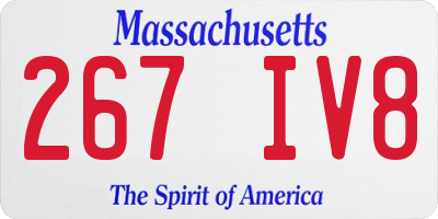 MA license plate 267IV8