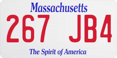 MA license plate 267JB4