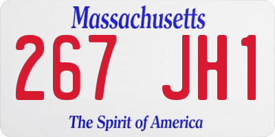 MA license plate 267JH1