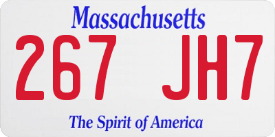 MA license plate 267JH7