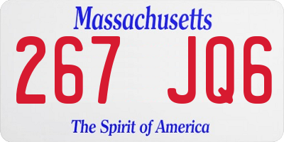 MA license plate 267JQ6