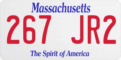 MA license plate 267JR2