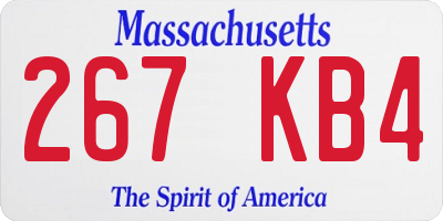 MA license plate 267KB4
