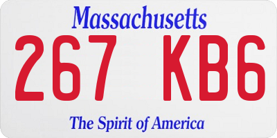 MA license plate 267KB6
