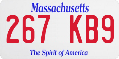 MA license plate 267KB9