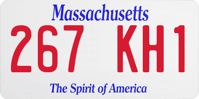 MA license plate 267KH1