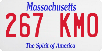MA license plate 267KM0