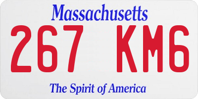 MA license plate 267KM6