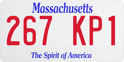 MA license plate 267KP1