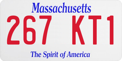 MA license plate 267KT1