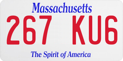 MA license plate 267KU6