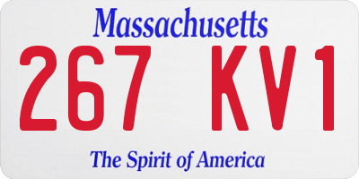 MA license plate 267KV1