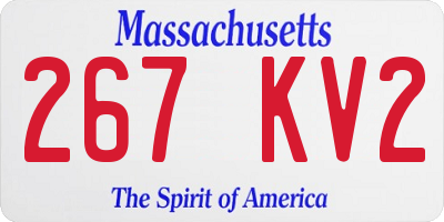 MA license plate 267KV2