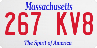 MA license plate 267KV8