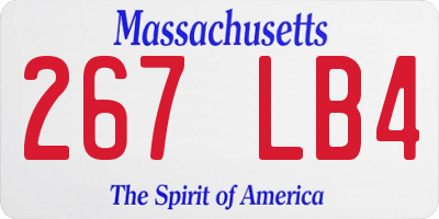 MA license plate 267LB4