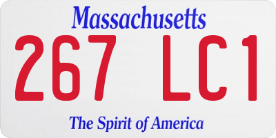 MA license plate 267LC1