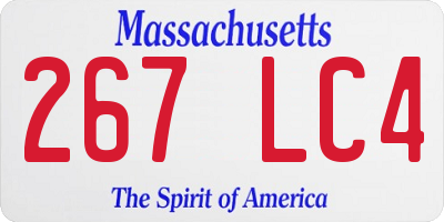 MA license plate 267LC4