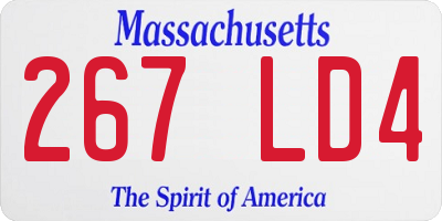 MA license plate 267LD4