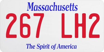 MA license plate 267LH2