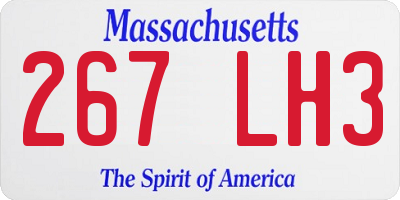 MA license plate 267LH3